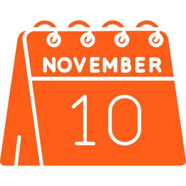 Kasım 19 takvim simgesi - vektör