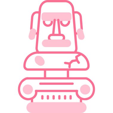 robot. Web simgesi basit illüstrasyon