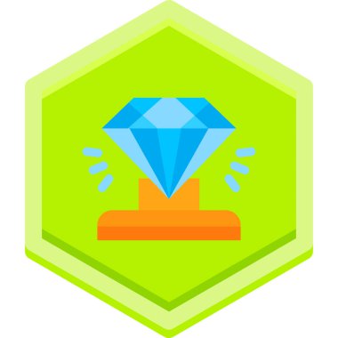 Elmas. Web simgesi basit illüstrasyon