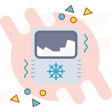 Soğuk kar tanesi soğuk ikonu