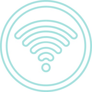 Kablosuz. Web simgesi basit illüstrasyon