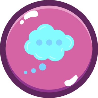 Kabarcık ikonlu bulut. Web tasarımı için baloncuklu bulut vektör simgesiName