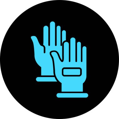 Bir el simgesinin vektör illüstrasyonu