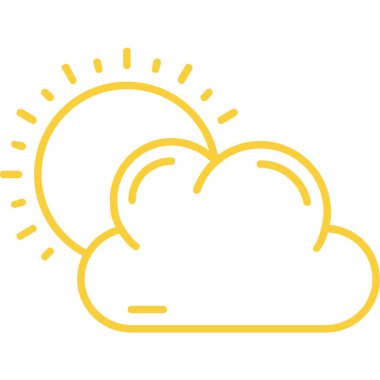 Güneş ikonu. vektör illüstrasyonu