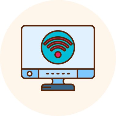 Wifi simgesi, vektör illüstrasyonu