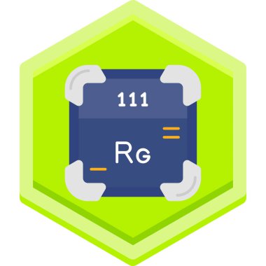 Yeşil ve mavi bir kimyasal ikonun gösterimi