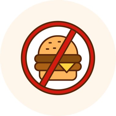 Gıda simgesi olmayan vektör illüstrasyonu