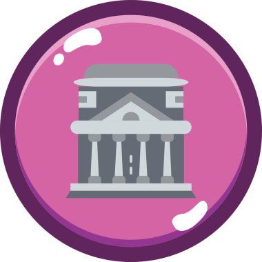 Banka ikonu. Web için bankacılık vektör simgelerinin düz çizimi