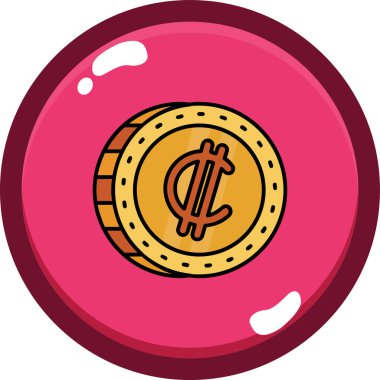 Bozuk para kumarhanesi çip ikonu. anahat para kumar çipleri vektör simgesi düz izole