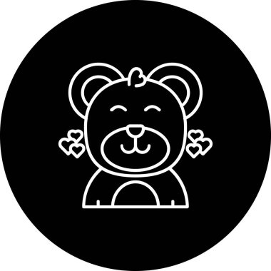 Ayı simgesi vektör illüstrasyonu