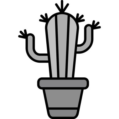 Kaktüs. Web simgesi basit illüstrasyon
