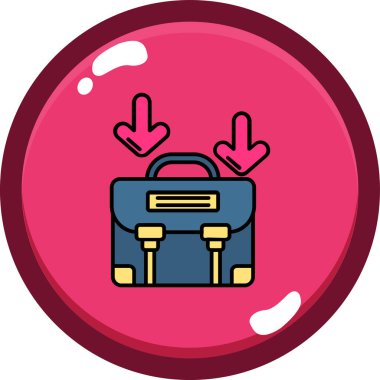 evrak çantası web simgesi, basit vektör illüstrasyonu