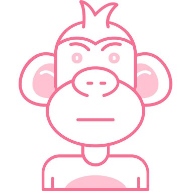 maymun simge vektör çizim