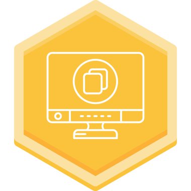 Bilgisayar. Web simgesi basit illüstrasyon