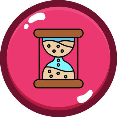 kum saati simgesi vektör çizimi tasarımı