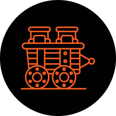 Vektör tren simgesi illüstrasyonu