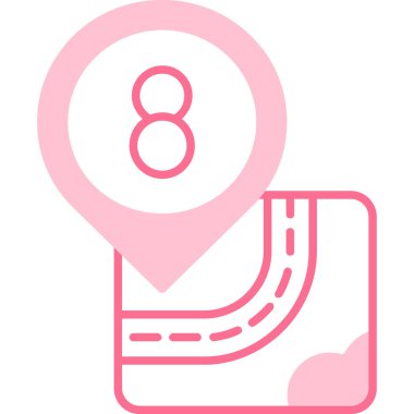 Harita işaretleyici simgesi, vektör illüstrasyonu