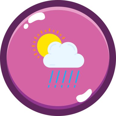 Bulut. Web simgesi basit illüstrasyon