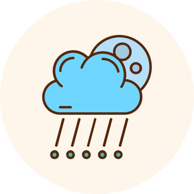 yağmur bulutu simgesi, vektör illüstrasyon tasarımı