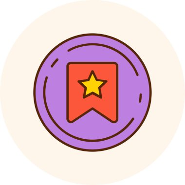 Rozet. Web simgesi basit illüstrasyon