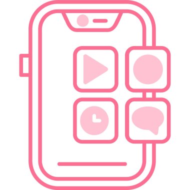 Akıllı telefon. Web simgesi basit illüstrasyon