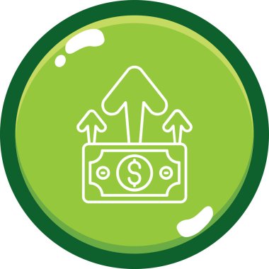 Dolar parası vektör simgesi modern basit vektör illüstrasyonu