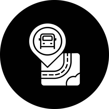 harita simgesi vektör illüstrasyonu