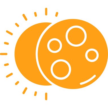 Güneş simgesi, ana hatlı vektör çizimi