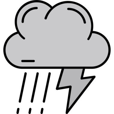 Hava durumu ikonu, vektör çizimi. bulut