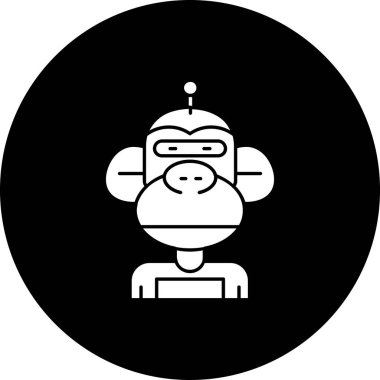 Maymun vektör satırı simgesi