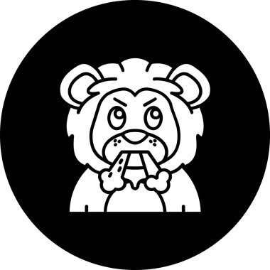 Şirin bir çizgi film karakterinin vektör çizimi