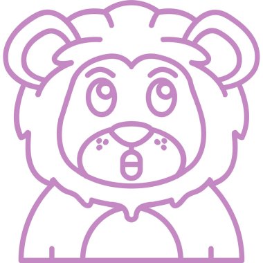 Crown vektör çizimi olan sevimli ayı suratı