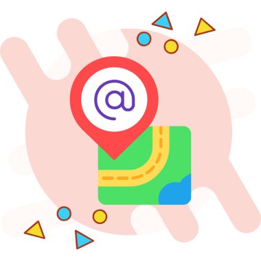 Navigasyon konumu simgesi düz biçimli