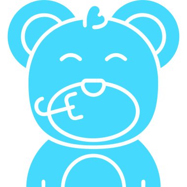 Ayı. Web simgesi basit illüstrasyon