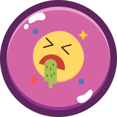 Tatlı bir ifadeyle izole edilmiş dondurma - vektör