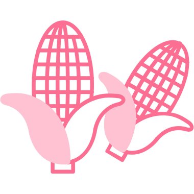 Pembe ve mavi dekoratif çiçeklerin pembe ve beyaz dekoratif elementlerinin vektör kümesi.