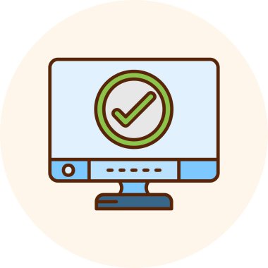 Bilgisayar. Web simgesi basit illüstrasyon