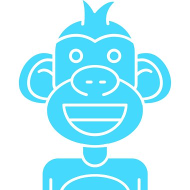 maymun ikon vektör illüstrasyonu