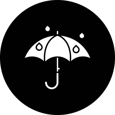 yağmur ikonu vektör illüstrasyonu