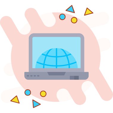 küresel Internet simge vektör çizim