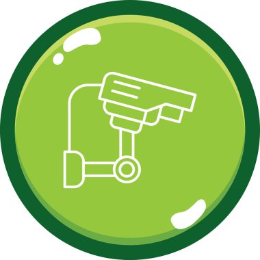 Kapalı devre televizyon. Web simgesi basit illüstrasyon