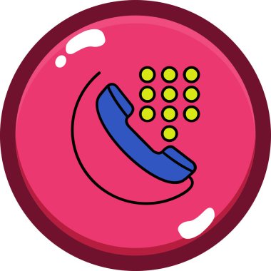 Moda Biçimli Telefon Simgesi İzole Arkaplan