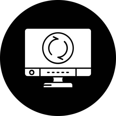 Seo ve teknoloji simgesinin vektör illüstrasyonu