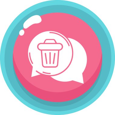 Çöp kutusu. Basit illüstrasyon