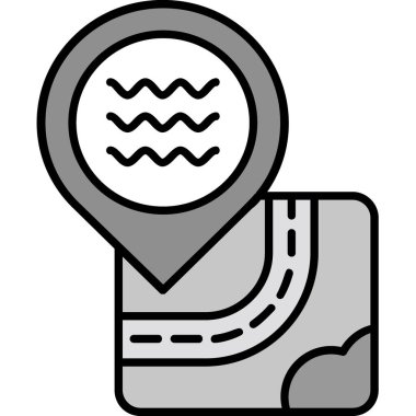 harita konumu ikon vektör illüstrasyonu