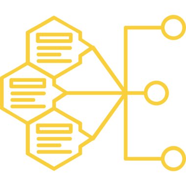 Veri işleme simgesinin vektör illüstrasyonu