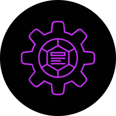 dişli simgesinin vektör illüstrasyonu