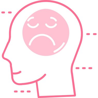 Baş ağrısı. Web simgesi vektör illüstrasyonu