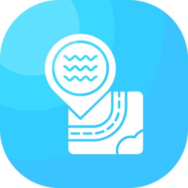 harita gezinme simgesi, vektör illüstrasyonu