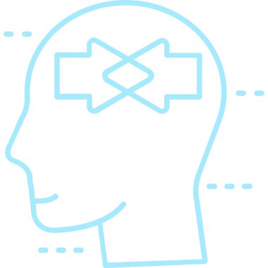 Beyin fırtınası. Web simgesi basit tasarım